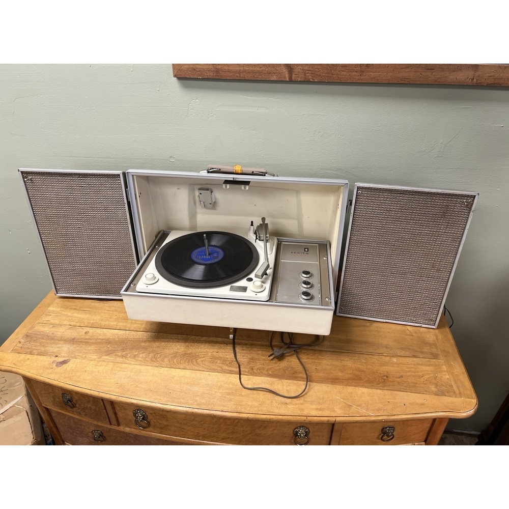 Vintage Zenith 50 Solid State Portable Suitcase Turn Table Record Player